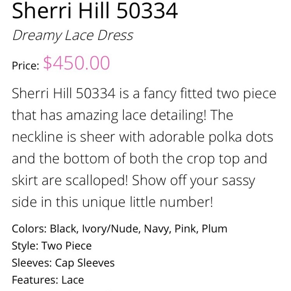Sherri Hill pink two piece dress - Picture 7 of 8